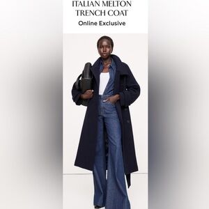 Banana Republic Navy Trench Coat